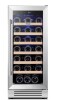 Yeego Single Zone 15 in. 33-Bottles Built-In/Freestanding Wine Cooler Refrigerator 40-65&deg;F Frost-Free in Stainless Steel New in Box $699