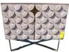 Mercana Excelsior 36.0L x 18.0W x 32.5H Light Brown Wood Gold Iron Base Accent Cabinet New in Box $2999 - 2