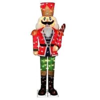 Birch Lane 5FT Christmas Nutcracker with Lights and Ground Stake. New in Box $299