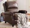 Red Barrel Studio 34.6" Wide Classic and Overstuffed Soft Pushback Recliner with Rivet, Brown, New in Box $699