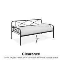 RealRooms Alysa Full Metal Daybed in Black New in Box $399