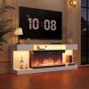 Brayden Studio 70" Modern TV Stand with Electric Fireplace Included for 80" TVs, LED TV Console & Entertainment Center with Storage New in Box $599