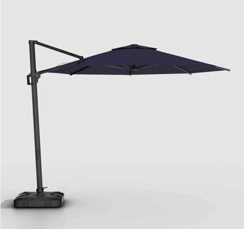 Arlmont & Co. Pulk 10' Round Cantilever Umbrella with Cover,Dark Blue in Box $599