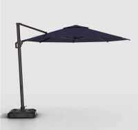 Arlmont & Co. Pulk 10' Round Cantilever Umbrella with Cover,Dark Blue in Box $599