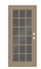 Unique Home Designs Classic French 36 in. x 80 in. Right Hand/Outswing Beige Aluminum Security Door with Black Perforated Metal Screen New in Box $2199