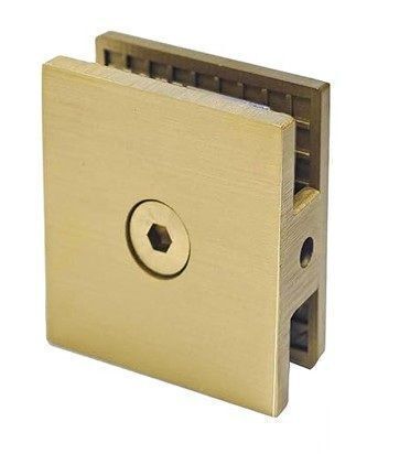 Azupin Glass and Hardware Standard Clamp in Brushed Gold New in Box