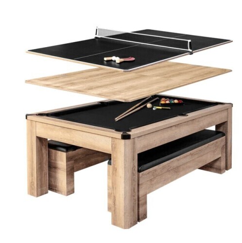 Escalade Sports Atomic Hampton 3-in-1 Combo Table | Billiards + Ping Pong + Dining Table Top Only New in Box $1599