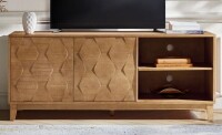 Ophelia & Co Isabele 60"W Modern TV Stand with Adjustable Shelves and Cable Management in Seadrift New in Box $1299