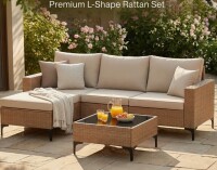 Ebern designs 5-Piece Outdoor Patio Wicker Conversation Furniture Set With Cushions New $899
