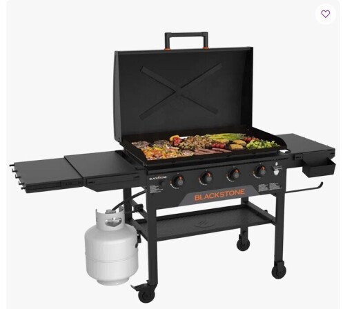 Blackstone 4-Burner 36" Omnivore Griddle with Hood and Extendable Side Shelves New in Box $899