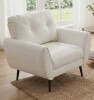 George Oliver Corvo Faux Leather Armchair in White New $599