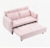 Latitude Run 55" Two Seater Pull Out Sofa Bed, Adjustable Backrest With USB Ports, Two Side Pockets in Pink in Box $499