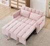 Latitude Run 55" Two Seater Pull Out Sofa Bed, Adjustable Backrest With USB Ports, Two Side Pockets in Pink in Box $499 - 2