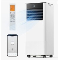 Simzlife 8,000 Btu Portable Air Conditioner 250 Sq. Ft. With Dehumidifier With Remote In White PAC023-8KWH-S in Box On Working $699