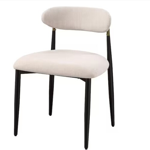 Acme Jaramillo Beige Fabric and Black Side Chair in Box $299