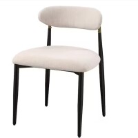 Acme Jaramillo Beige Fabric and Black Side Chair in Box $299