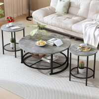 17 Stories Brinnley 3 Piece Coffee Table Set New In Box $299