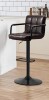 Furnimart 30" Faux Leather Upholstered Bar Stool, Adjustable Counter Stool Bar Chair Modern Design Swivel Barstool Hydraulic Stool for Kitchen and Dining Room (Leather-BlackBrown) New In Box $299