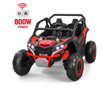 Wisairt 24V Ride on Toys 4WD Ride on Cars with Remote Control, 2 Seater Electric Car for Kids, Power Car Wheels, UTV w/ 4 Motors, Music, Lights, 3 Speeds, Red New Open Box $399