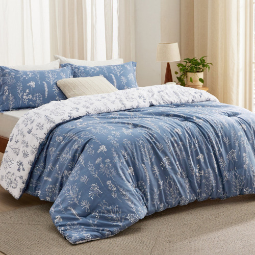 Bedsure 3-Piece King Size Comforter Set Reversible Cute Floral Bedding, 89GSM $299