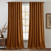 Mercer41 Velvet Blackout Curtains (Pair) for Living Room, Thermal Insulated Luxury Drapes for Bedroom, Room Darkening Back Tab Velvet Window Treatments, 52" W x 90" L $89