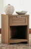 ARKANTOS Farmhouse Night Stand Bedside Table with Drawer and Storage Shelf, Wood Side End Table for Bedroom, Living Room, Classic Walnut $299