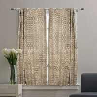 Red Barrel Studio&reg; Pure Colored Linen Curtain A Blend of Luxury and Comfort - Shatkon, Rust, (Pair), 54" x 79" $99