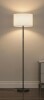 Ebern Designs Modern Floor Lamp, Foot Pedal Switch, 60" Small Tall Lamps For Living Room Bedroom Office Dining Room Kitchen, Black Pole Lamp $199