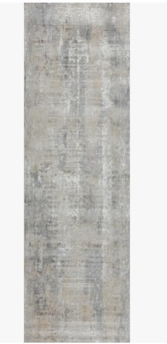 Latitude Run&reg; Brook Gray & Beige Abstract High-Low Modern Rug, 2'6" x 6' New $199