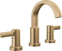 Delta Albion Brushed Gold Bathroom Faucet 3 Hole, 8 Inch Widespread 2-Handle Bathroom Sink Faucet for Vanity, Metal Push-Pop Drain Assembly, Champagne Bronze 35855LF-CZ New In Box $399