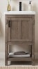 The Twillery Company Alvah 20" Freestanding Single Bathroom Vanity with Ceramic Top In Brown Spruce New in Box $999