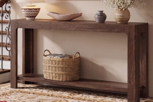 Millwood Pines 2-Tier Entryway Console Table, Narrow Long Sofa Table with Storage in Box $499