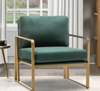 Willa Arlo Interiors Marchant Upholstered Armchair in Green New in Box $499
