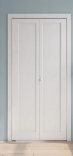 Smartstandard Paneled Manufactured Wood 1-Panel White Primed Bi-fold Door With Hardware Kit 32 x 80" New in Box $399