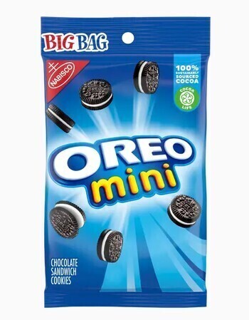 Oreo Mini Chocolate Sandwich Cookies, 3oz / Grandma's Mini Sandwich Cremes Vanilla Cookies 2.12 Ounce Bag / Assorted