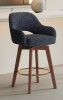 George Oliver Modern Swivel Bar Stool with Arms and Upholstered Fabric Seat New In Box $299