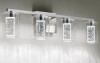 Mercer41 4-Light Brushed Nickel Vanity Light with 3 Color Modes with Clear Glass Shade New In Box $299