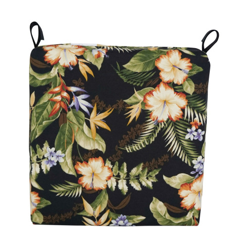 Ebern Designs Square Outdoor 3" H Seat Cushion, 16" x 16" / Blazing Needles Reversible Throw Pillow, 17" x 17" New Assorted $79