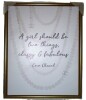 Stupell Industries Classy & Fabulous Fashion Quote Gold Framed Floater Canvas Wall Art by Amanda Greenwood, 21" H x 17" W x 1.7" D New In Box $199 - 2