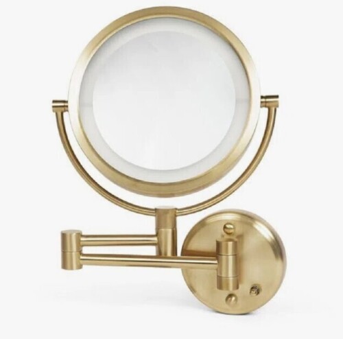Latitude Run&reg; Ayeshah 8.5" Lighted Wall Mount Magnified Makeup Mirror, Direct Wire New in Box $299