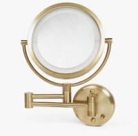 Latitude Run&reg; Ayeshah 8.5" Lighted Wall Mount Magnified Makeup Mirror, Direct Wire New in Box $299