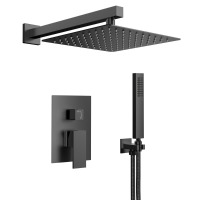 EVERSTEIN 10" High Pressure Rainfall Shower System, Wall Mount Shower Faucet Set with Handheld Spray New Open Box $299