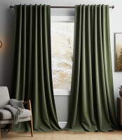 Everly Quinn Lauier Velvet Blackout Curtain Pair, 52" W x 96" L New $99