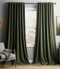 Everly Quinn Lauier Velvet Blackout Curtain Pair, 52" W x 96" L New $99