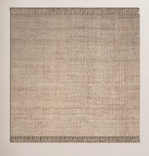 Birch Lane&trade; 9ft. Square Parkerfield Handmade Flatweave Jute/Sisal Natural Area Rug New $499