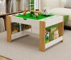 SHANRUGUOJI Kids 2 In 1 Play Table With 7 Storage Compartments,Compatible With Lego Building Block, Modern Activity Learning Table Game Furniture -White New In Box $299