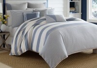 Nautica Nautica Fairwater Blue Cotton Reversible 3-Piece King Size Comforter Set New $299