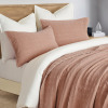 EverGrace Stonewashed Crinkle Cotton Box Stitch Full/Queen 3-Piece Quilt Set New $299