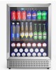 Yushine 24 Inch Beverage Refrigerator, 180 Can Drink Fridge with Glass Door, 37-64&deg;F Built-in or Freestanding Under Counter Beverage Cooler, Reversible Door & Adjustable Shelves-for Kitchen Home Bar (5 Cu.Ft) NEw in Box $899