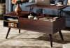 Wade Logan Eoghan Lift Top Coffee Table with Storage and Adjustable Shelf, Square Wood New in Box $499